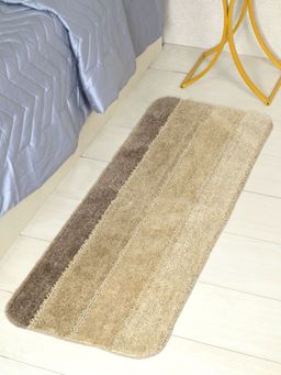 Saral Home - Mura Microfiber Soft Antiskid Runner Beige