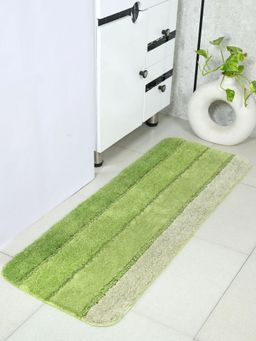 Saral Home - Mura Microfiber Soft Antiskid Runner Green