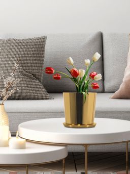 Metalsmith - Gold Planter For Indoor and Outdoor Plants & Flowers Plant Container Set