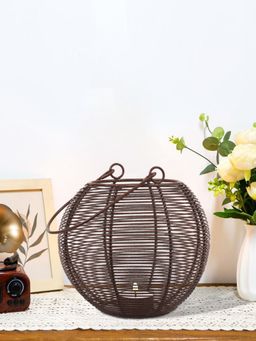 Metalsmith - Iron Round Wire Lantern For Home Decor Iron Candle Holder