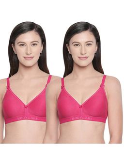 Bodycare - B, C & D Cup Perfect Coverage Bra-Pack Of 2 - Pink