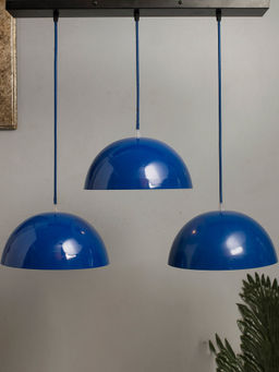 Homesake - Linear Cluster Blue Pendant Hanging Light