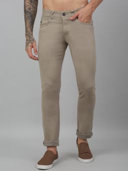 Cantabil - Men Grey Non Pleated Solid Casual Trouser