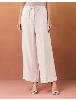 Fabindia - Off White Linen Casual Pant