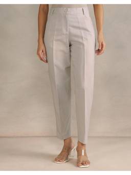 Fabindia - Ivory Cotton Linen Formal Pant