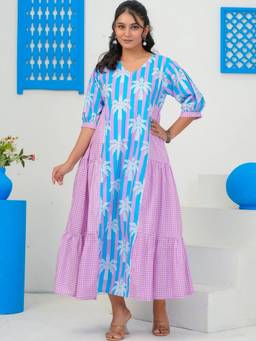 Doria Lifestyle - Pink Stripes Maxi Dress
