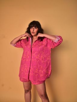 WHY SO BLUE - Pink Printed Amy Shirt