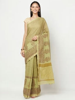 Fabindia - Cotton Hand Block Printed Sari