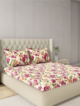 Homes - Premium Microfiber Double Bedsheet with 2 Pillow Covers