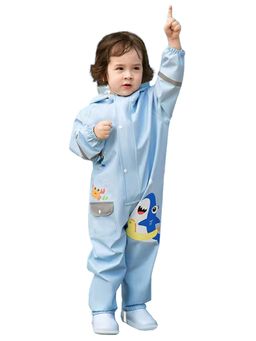 Little Surprise Box - Blue Submarine Theme Full Jumpsuit Raincoat