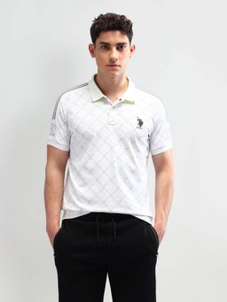 U.S. POLO ASSN. - Polo White Geometric T-Shirt