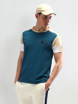 U.S. POLO ASSN. - Teal Colorblock T-Shirt