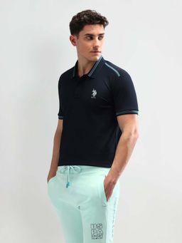 U.S. POLO ASSN. - Polo Blue Solid T-Shirt