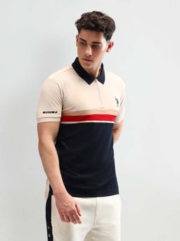 U.S. POLO ASSN. - Polo Beige Colorblock T-Shirt