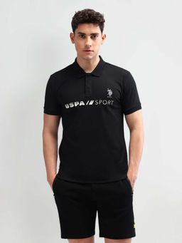 U.S. POLO ASSN. - Polo Black Solid T-Shirt