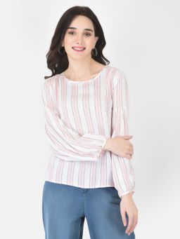 CRIMSOUNE CLUB - Women Pink Striped Top