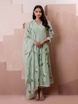 AM by Anita Mittal - Falak Anarkali Kurta with Pant and Dupatta