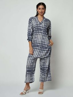 Spring Break - Blue Tie Dye Print Kurta with Pant