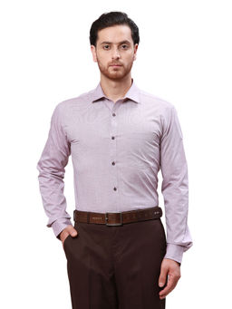 Park Avenue - Slim Fit Self Design Purple Shirt