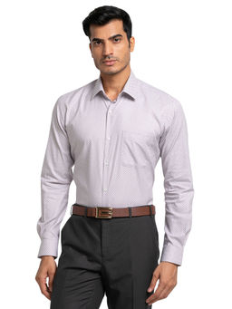 Raymond - Contemporary Fit Self Design Medium Grey Shirt