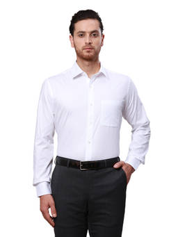 Raymond - Slim Fit Self Design White Shirt