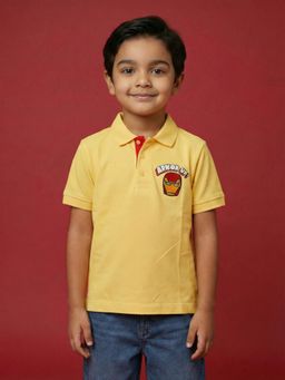 Nautinati - Boys Cotton Marvel Iron Man Graphic Polo T-Shirt
