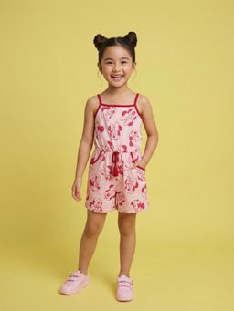 Nautinati - Girls Sleeveless Disney Minnie Mouse All-Over Print Jumpsuit