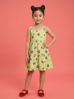 Nautinati - Girls Disney Minnie Mouse Cotton All-Over Striped A-Line Strappy Dress