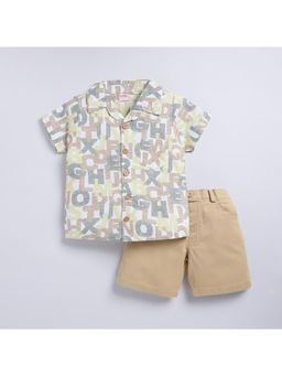 Snuggly Monkey - Monkey Alphabets Theme Shirt With Shorts