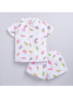 Snuggly Monkey - Monkey Ice Cream Theme Shirt With Shorts