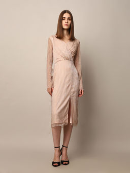 ONLY - Pink V-Neck Dress