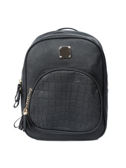 London Rag - Black Croc Textured Mini Backpack