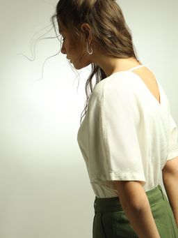 VERO MODA - White V-Neck Top