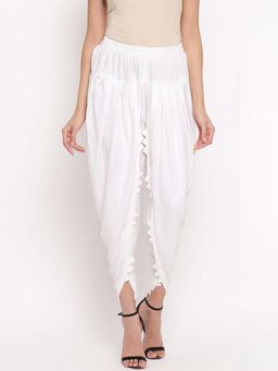 SHADES OF FAASHION - White Solid Dhoti