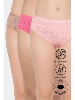 Zivame - Medium Rise Full Coverage Hipster Panty (Pack Of 3)