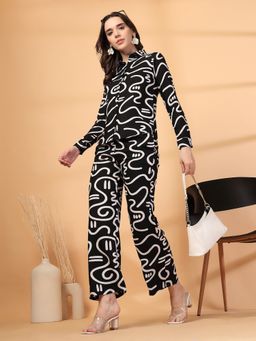 RIGO - Women Black Printed Co-Ord Set