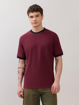 Espanshe - Karoon - Slim Fit Round-Neck T-Shirt - Maroon