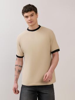 Espanshe - Karoon - Slim Fit Round-Neck T-Shirt - Sand