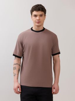 Espanshe - Karoon - Slim Fit Round-Neck T-Shirt - Mauve Taupe