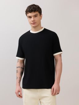 Espanshe - Karoon - Slim Fit Round-Neck T-Shirt - Black