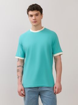 Espanshe - Karoon - Slim Fit Round-Neck T-Shirt - Light Blue