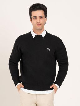 Red Tape - Men Black Round Neck Sweater | Timeless Winter Essential