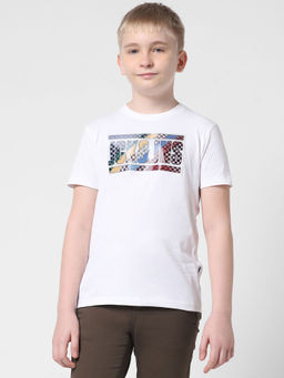 Jack & Jones Junior - Boys Typography White T-Shirt