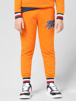 Jack & Jones Junior - Boys Self Design Orange Joggers