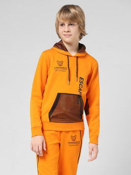 Jack & Jones Junior - Boys Typography Orange Sweatshirt