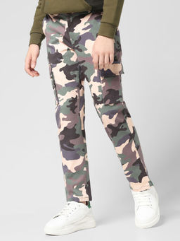 Jack & Jones Junior - Boys Camouflage Green Trousers