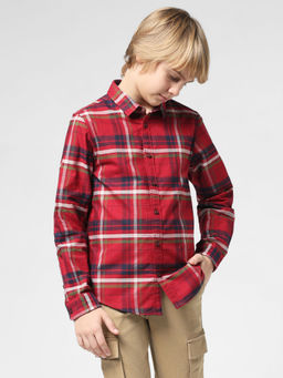 Jack & Jones Junior - Boys Checks Red Shirt