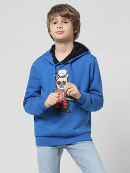 Jack & Jones Junior - Boys Graphic Print Blue Sweatshirt