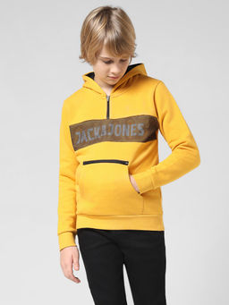 Jack & Jones Junior - Boys Typography Yellow Sweatshirt