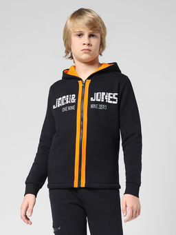 Jack & Jones Junior - Boys Typography Black Sweatshirt